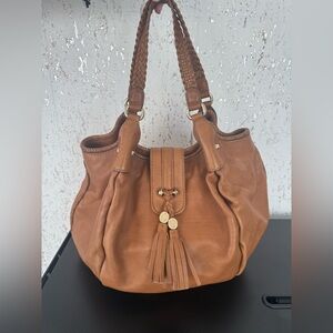 Gucci Brown Leather Handbag with Tassel